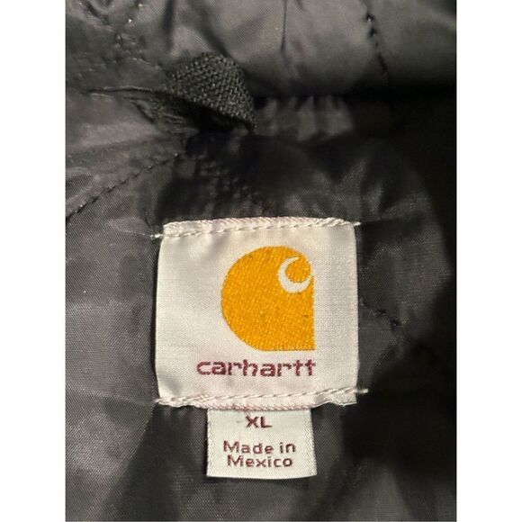 Men’s black Carhartt hooded coat and bib overalls. Size XL/38/32 - Picture 3 of 16